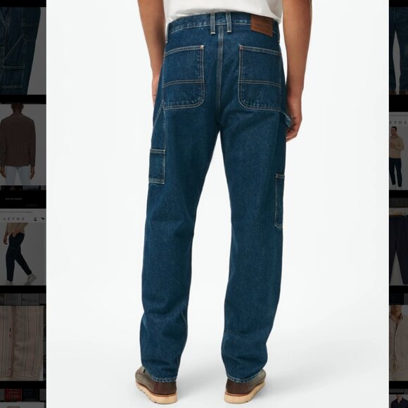 Brooks Brothers Dark Wash Cherry Street Selvedge Denim Carpenter Pants W32 x L32 - Picture 5 of 8